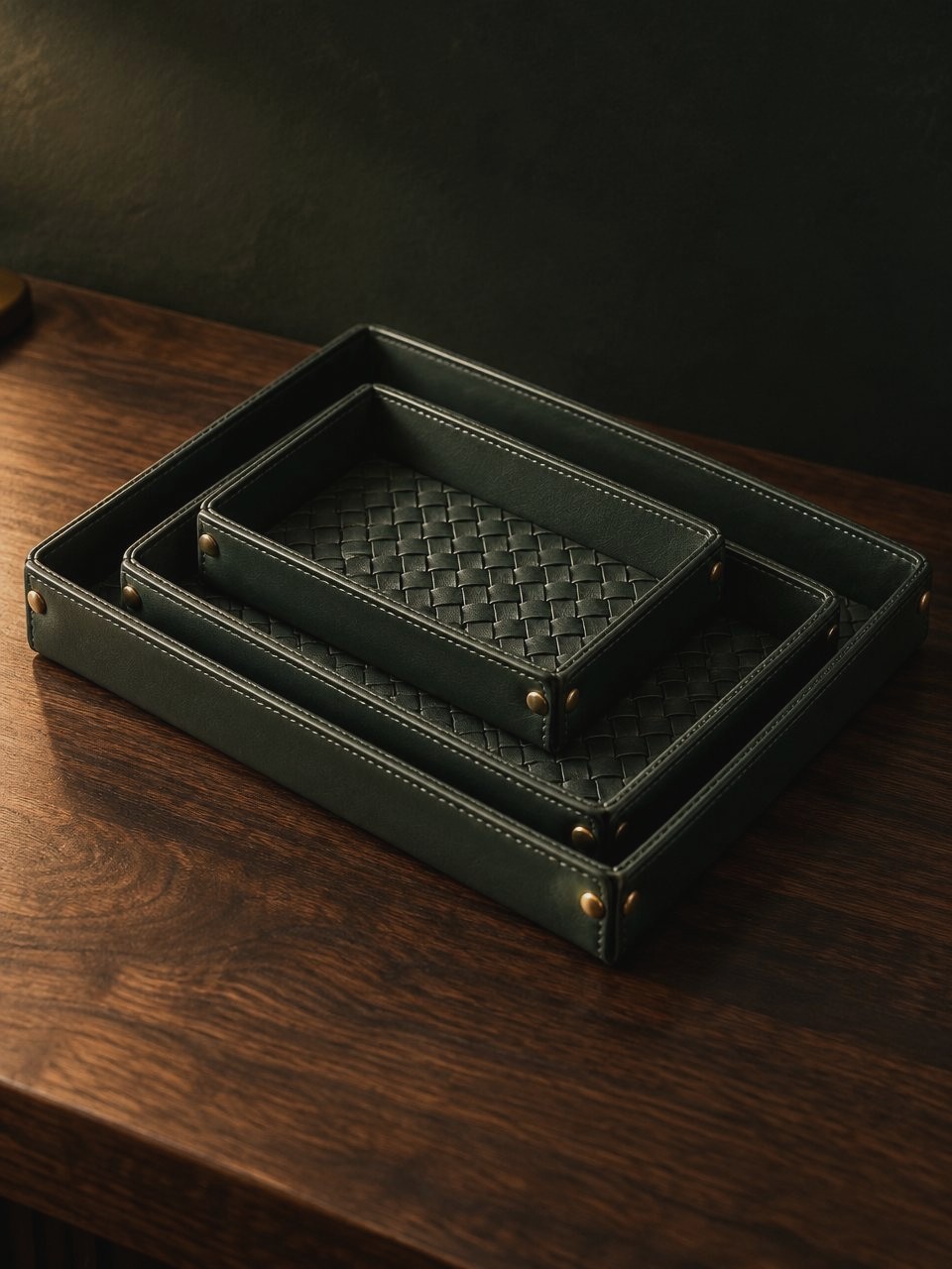 The Drawer Tray Set in Racing Green