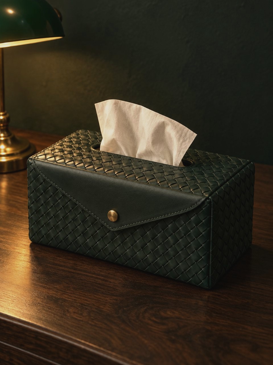 The Tissue Case in Racing Green